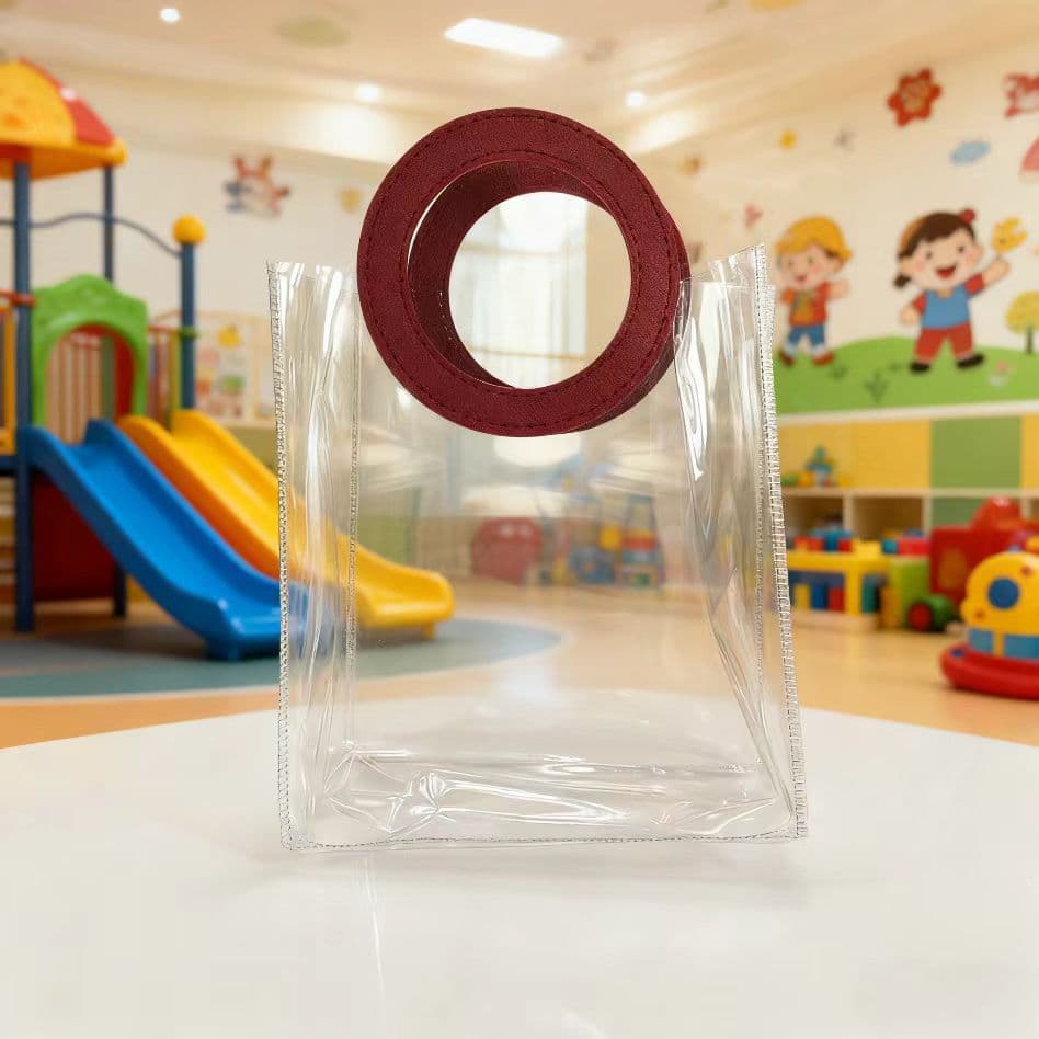 Circular cross-border special thickened transparent PVC handbag souvenir bag wedding candy graduation season gift bag