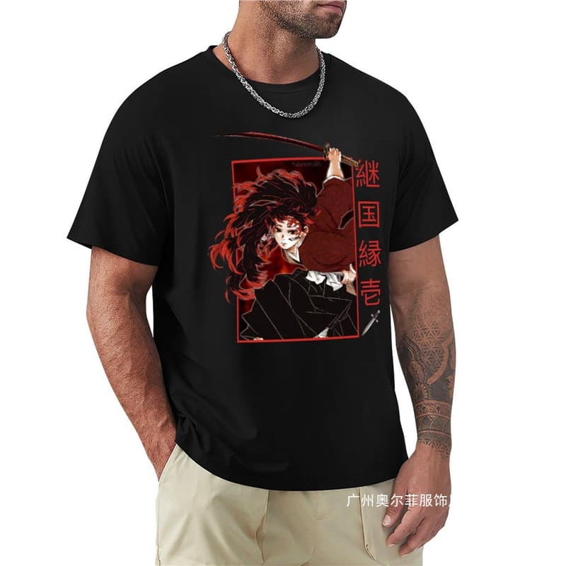 Cross-border European Size Yoriichi Tsugikuni T-Shirt Plus Size Tops Men's Workout