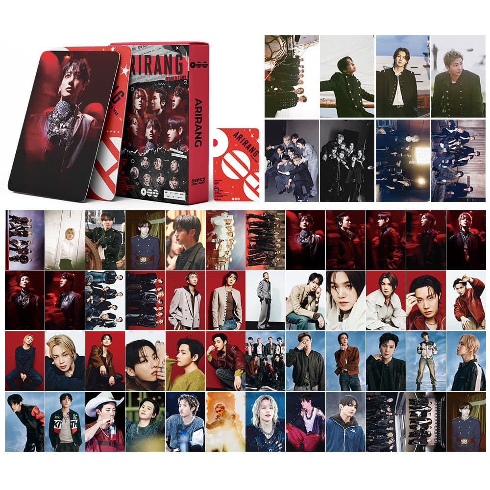 In Stock 55PCS BTS ARARING WorldTour Support LOMO Card Fat Bullet Self-Made Card