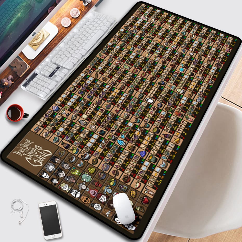 Don't Starve Recipe Mouse Pad Don't Starve Same Style With Attributes Strategy Ingredients Cheats Map Peripheral Table Mat