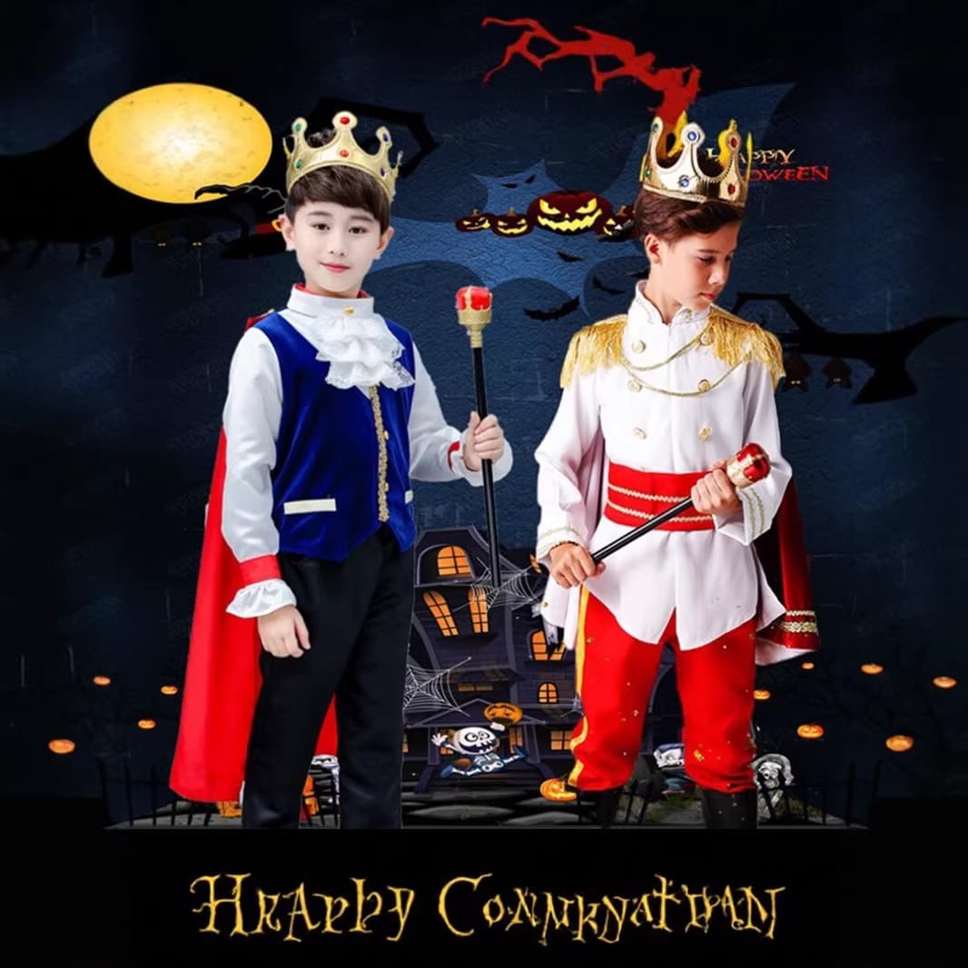 New Children's Prince and King Costumes Halloween Performance Costumes Fairy Tale Role-Playing Cosplay Costumes