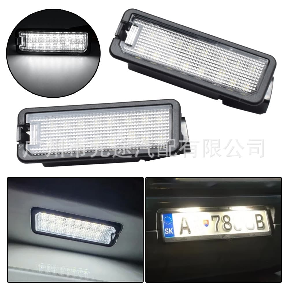 High-Intensity Trim-Fit Golf Polo Car Plate Light For VW 4 5 6 7 Models Bright Tailgate Rear Car Plate Lamp