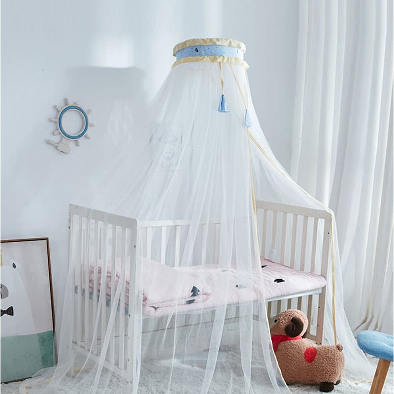 Baby Crib Mosquito Net with Stand, Kids Bed Mosquito Net, Children's Bed Mosquito Net, Adjustable Full Coverage Universal