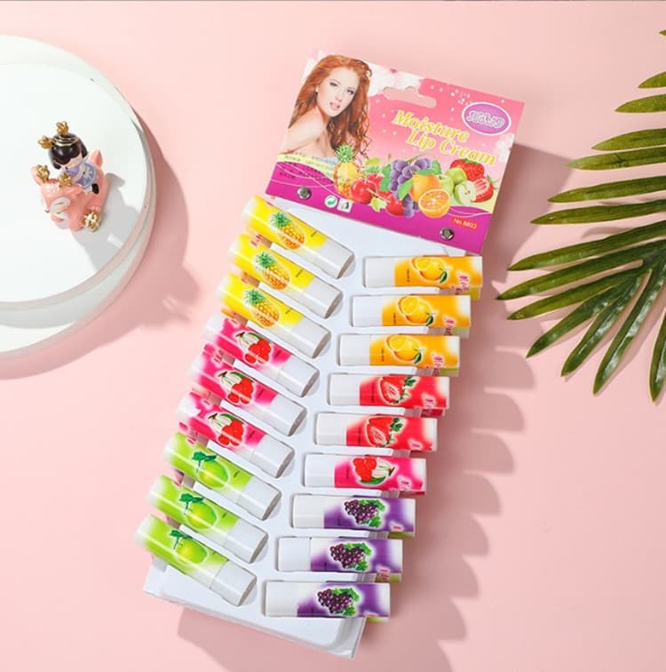 Foreign trade lipstick 36 pack lip glaze cartoon bear men and women lips not easy to fade non-stick cup moisturizing lip balm