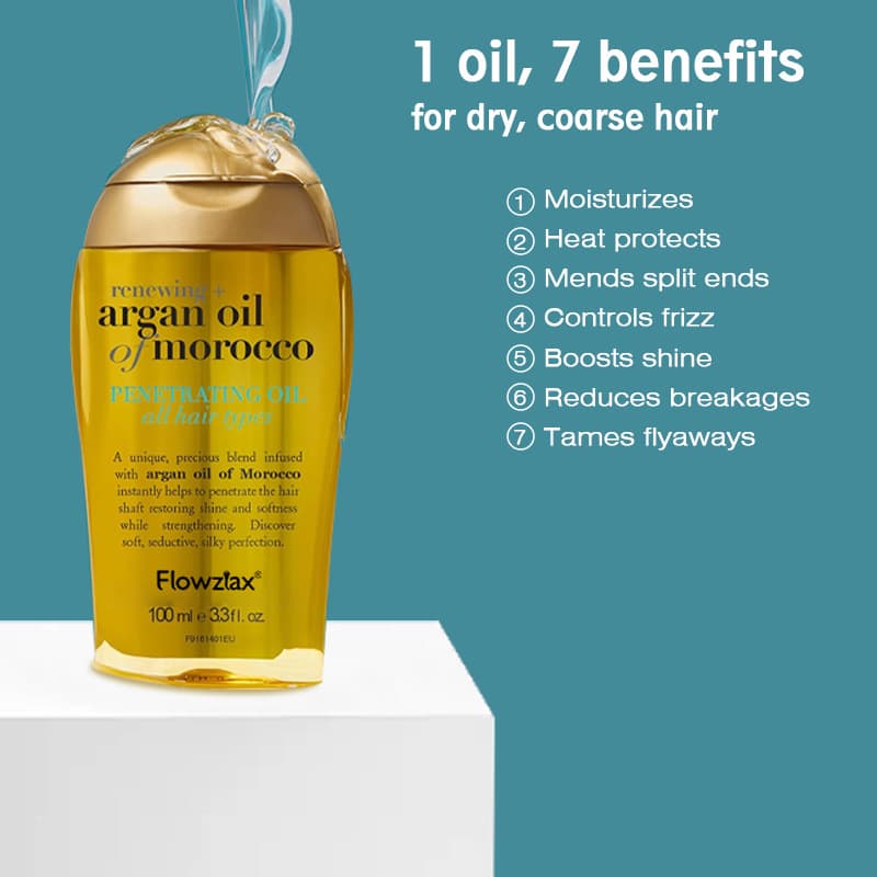 Magic Moroccan hair care essential oil repairs and improves dry and frizzy hair, nourishes and smoothes, leave-in hair care essential oil