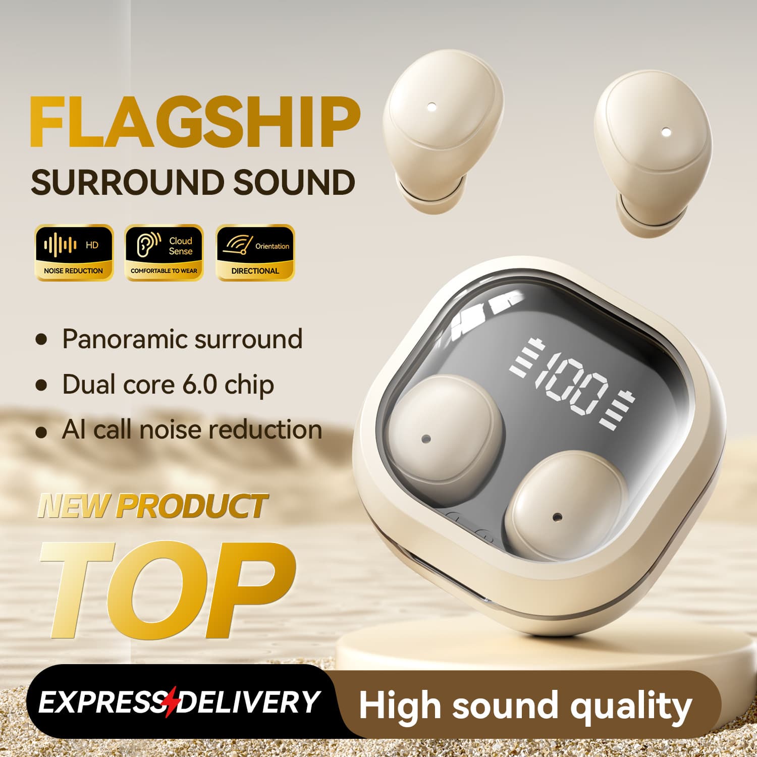 TWS Mini Gift Wholesale Bluetooth Earphones Wireless In-Ear Private Mold Noise Cancelling M125 Bean-Style Mini Earbuds