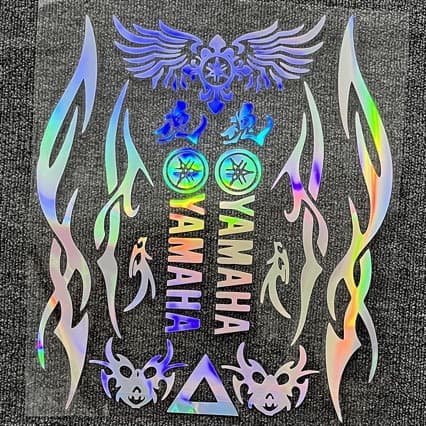 Ghost Fire Hawk Yama motorcycle stickers scooter motorcycle electric vehicle modified reflective stickers full set of flower stickers