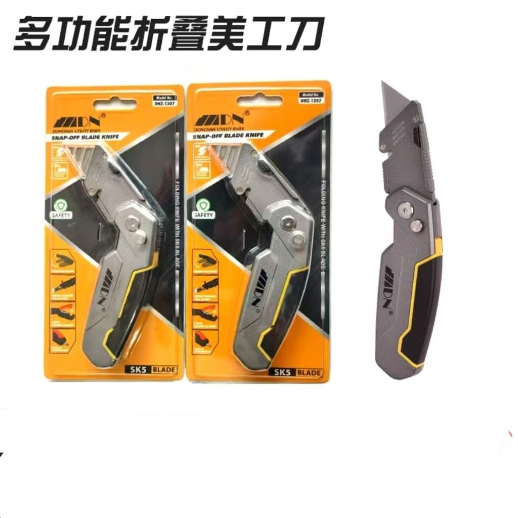 Aluminum Alloy Multi-Functional Folding Craft Knife with Screwdriver Head Paper Cutter Box Opener Cross And Straight Edge