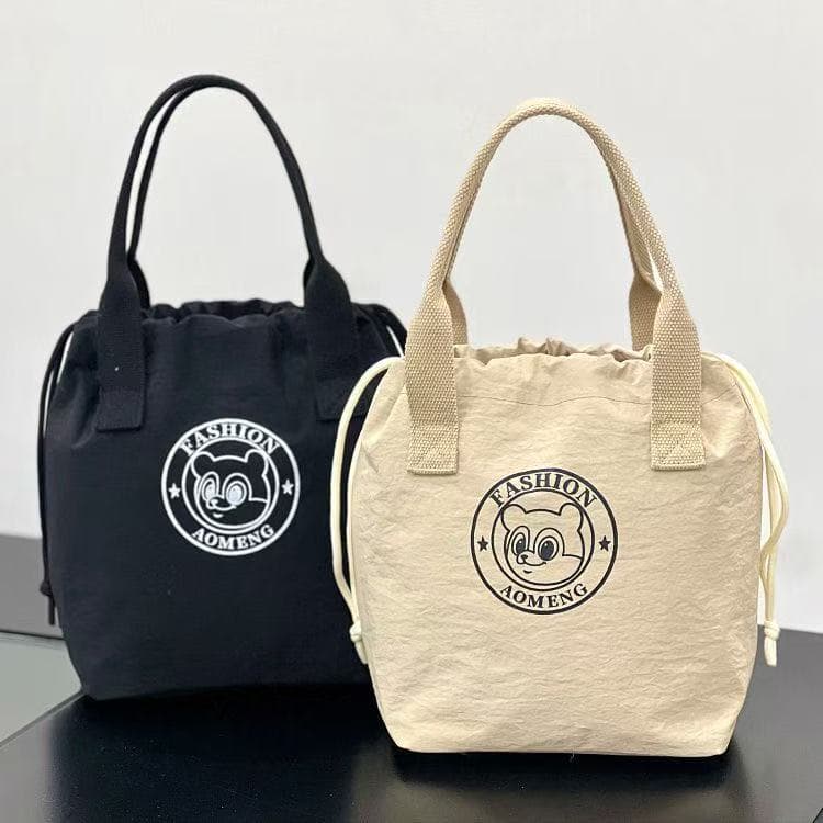 New Women's Fashion Waterproof Drawstring Bag, Insulated Lunch Bag, Commuter Lunch Box Bag, Bucket Bag