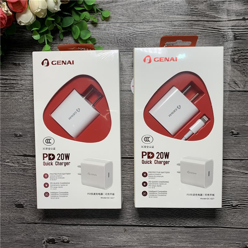 Gonai GC-Q27 Charger [Single Head] [Set] Compatible with Apple PD Protocol Fast Charging 20W 3C Certified