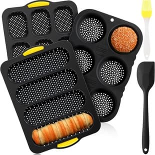 Cross-border Silicone Hamburger Mold Cake Baking Tool Set Long Baguette Baking Tray Non-stick Bread Mold
