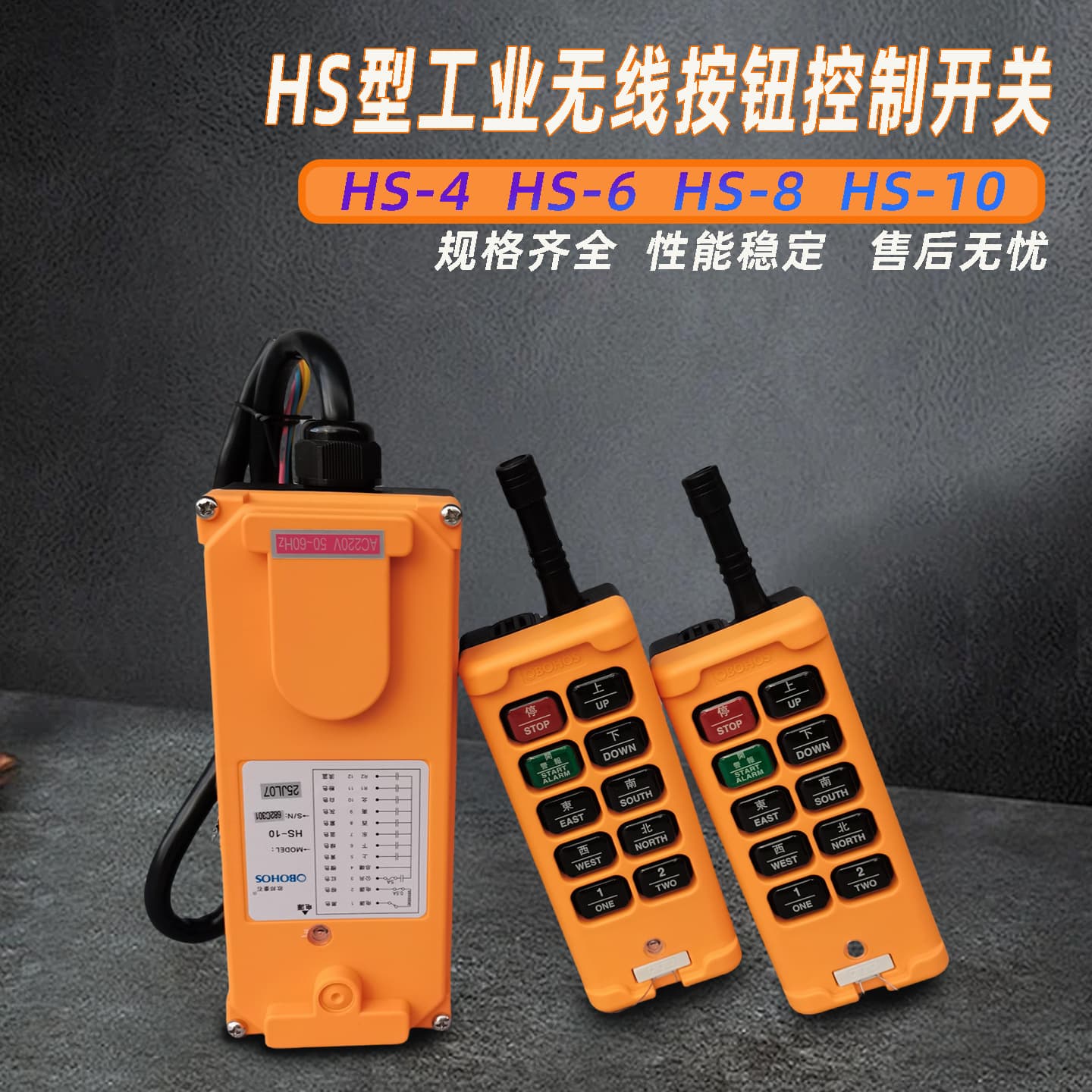HS-4 HS-6 HS-8 HS-10 Crane driving button Electric hoist industrial wireless remote control