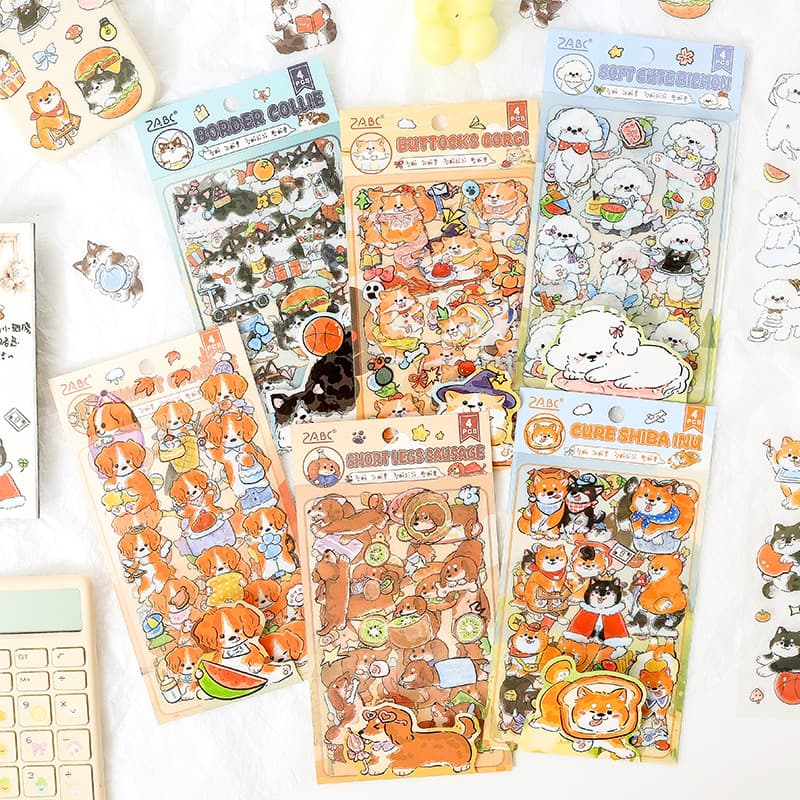 Yue Zhen Jia You Meng Quan Die-Cut Sticker Scrapbook Stickers Cross-Border Stickers Children's Cartoon Stickers PET Scrapbook Materials