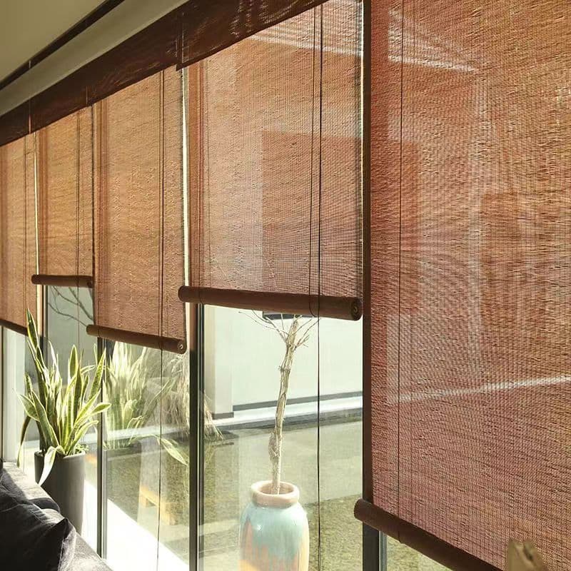 Japanese-Style Bamboo Curtains, Roller Blinds, Door Curtains, Window Curtains, Tea Room Ceiling Decoration, Blackout, Hotel Lift, Restaurant, Sunroom, Bamboo Silk