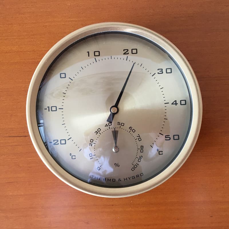 132MM Pointer-Type Bimetal Round Thermometer Hygrometer, Same Specification Temperature Humidity Meter for Museum Collection