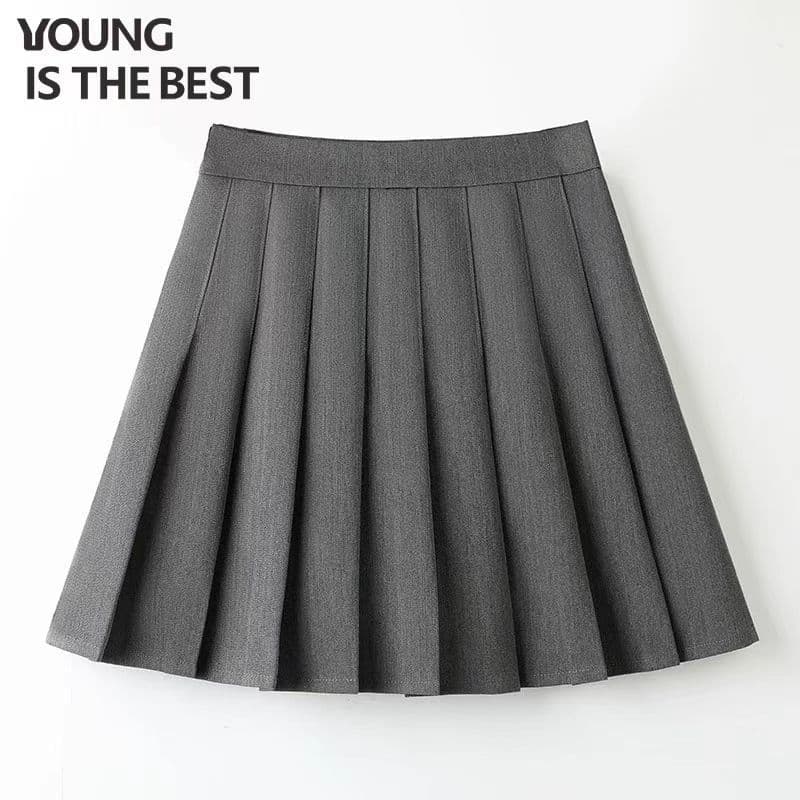 Pleated Skirt Women's High-Waist Slimming 2025 New Spring/Summer Academic High-End Sense Skirt Thin JK Short Skirt A-Line Skirt