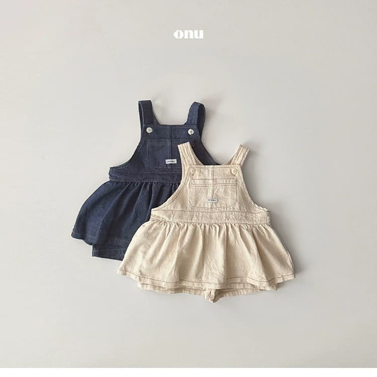 Korean Style Ins Baby Girl Autumn Denim Suspender Culottes, Fashionable and Versatile Kidsren's Suspender Culottes One-Piece Skirt