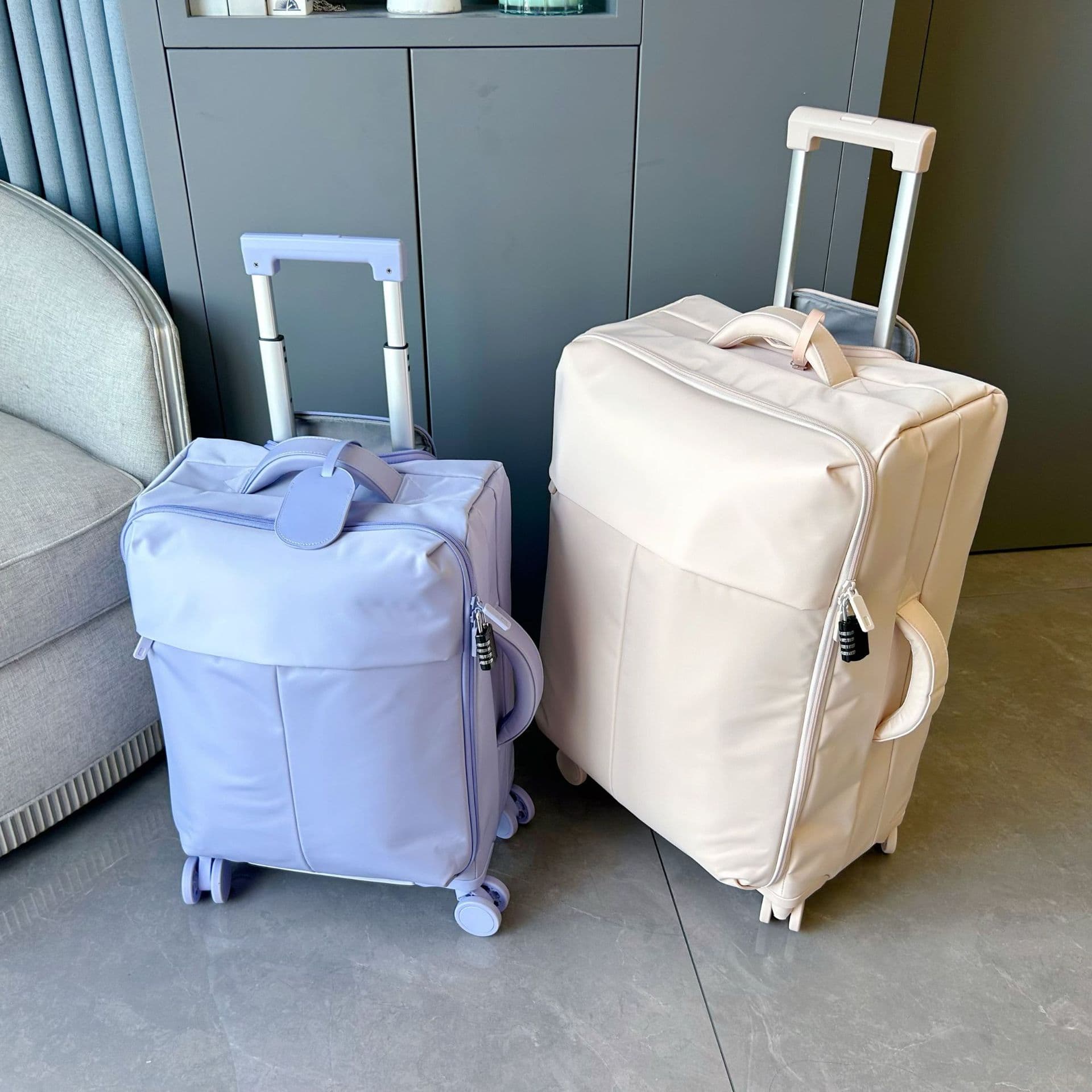 Ultra-light Trolley Case 24-inch Luggage Suitcase for Women 20-inch Oxford Cloth Waterproof Travel Suitcase Student Lightweight Carry-on Luggage