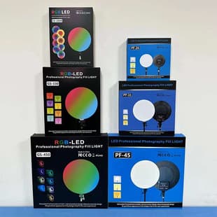 PF45 Three-Color Photography Ring Light GS33 Live Streaming RGB Fill Light 10-Inch Manufacturer Selfie Beauty Ambient Panel Light