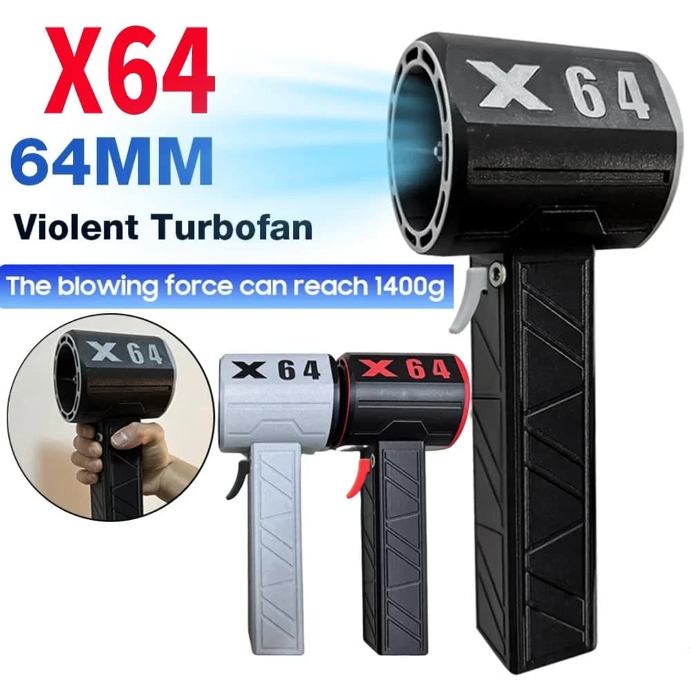X64 violent fan upgrade, 64mm duct violent turbo fan, wind force 1400g, handheld portable blower.