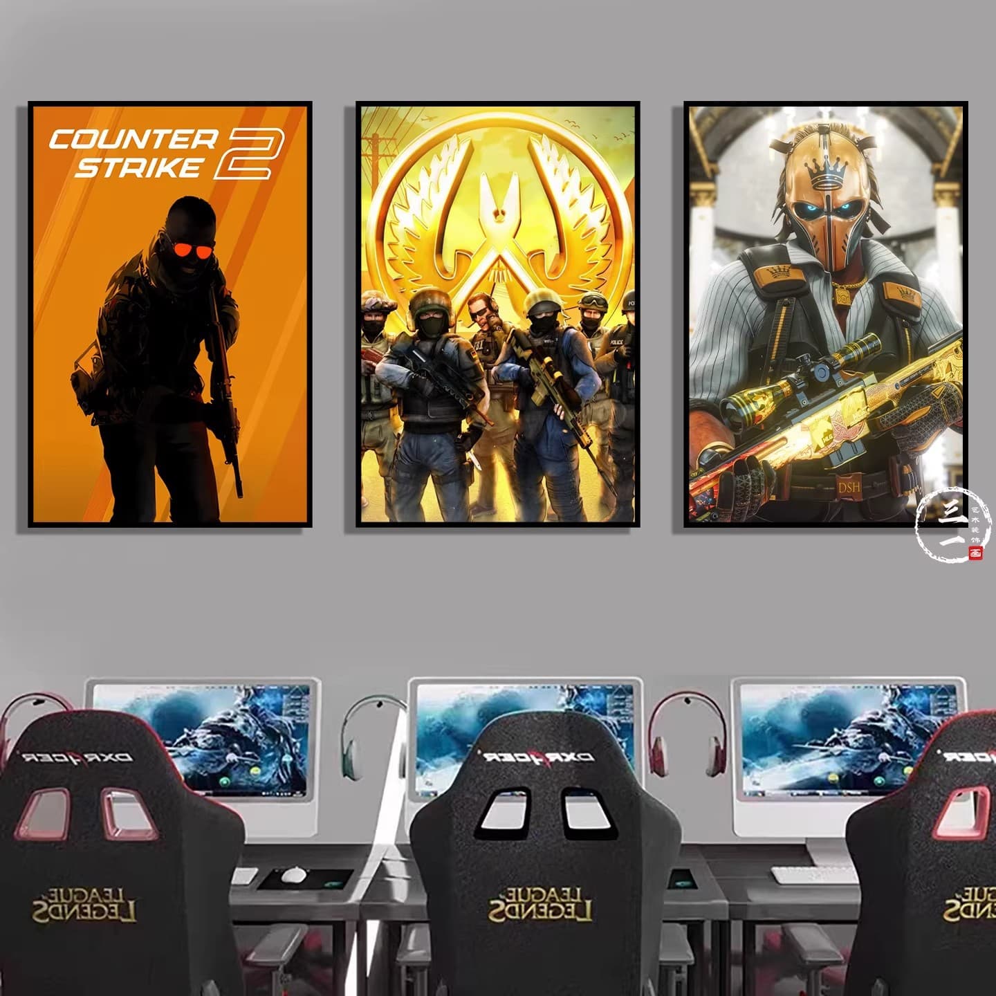 CSGO Counter-Strike game hanging painting CS2 e-sports theme hotel room decoration painting Internet cafe shooting game painting