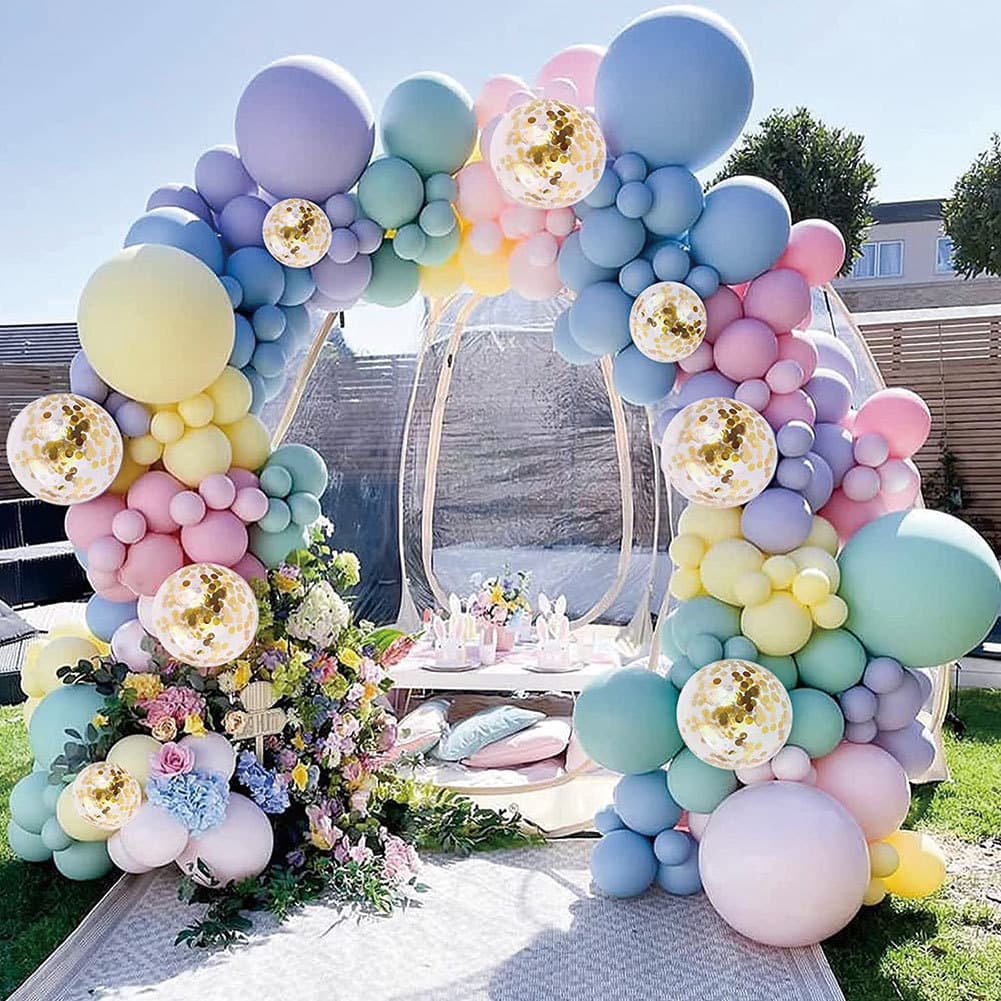 Thickened Latex Balloon Decoration Suit For Wedding Room Birthday Party Atmosphere Set Macaron Colorful Balloons