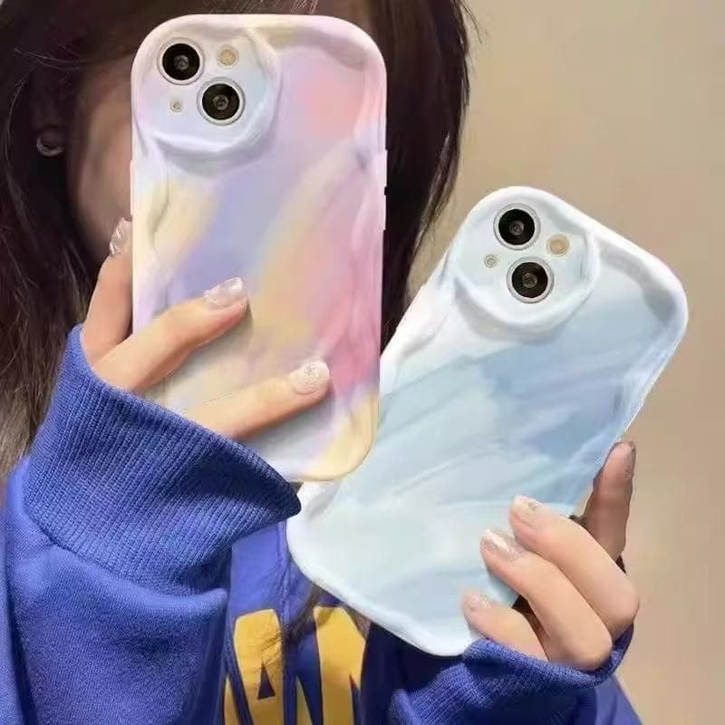 Watercolor Apple Design Phone Case for iPhone 17 Pro Max, 16 Pro Max/13/15 Pro, Fun Style for 12/11