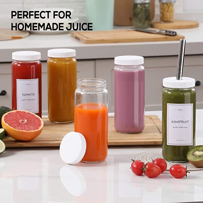 Amazon Exclusive 16 oz Juice Bottle Beverage Bottle Cold Drink Cup Enzyme Bottle Honey Bottle Milk Bottle Juice Bottle