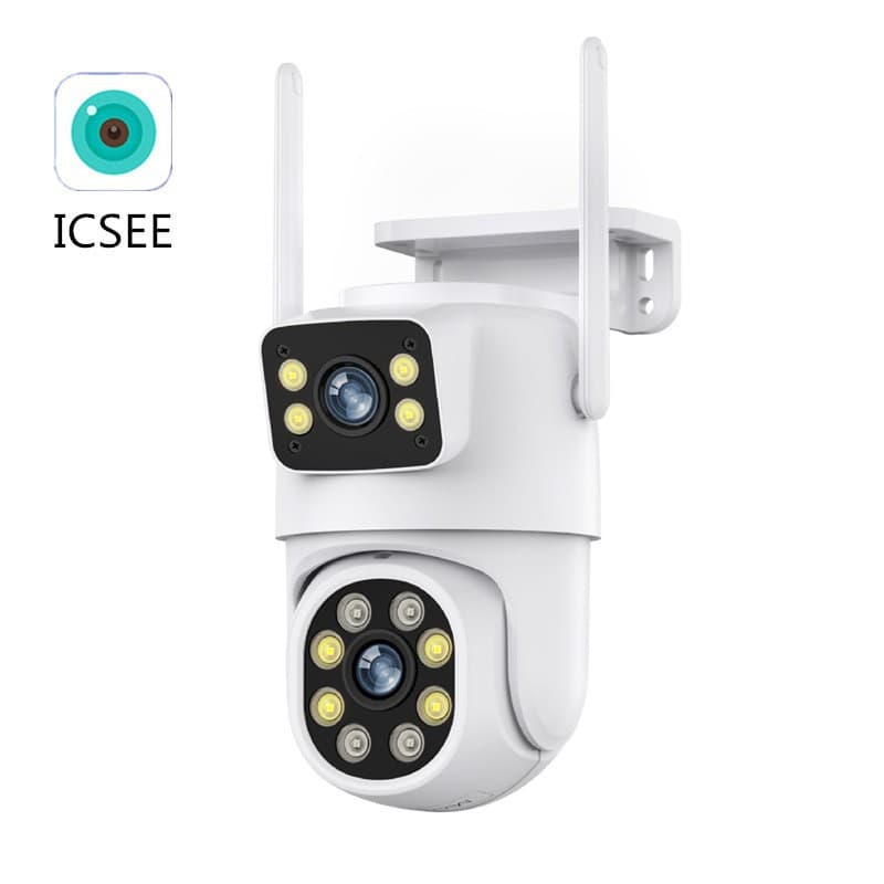 icsee Super Look 6MP Gun-Ball Linkage Binocular Dual Screen HD Wireless Camera with Night Vision and Full Color Dual Display
