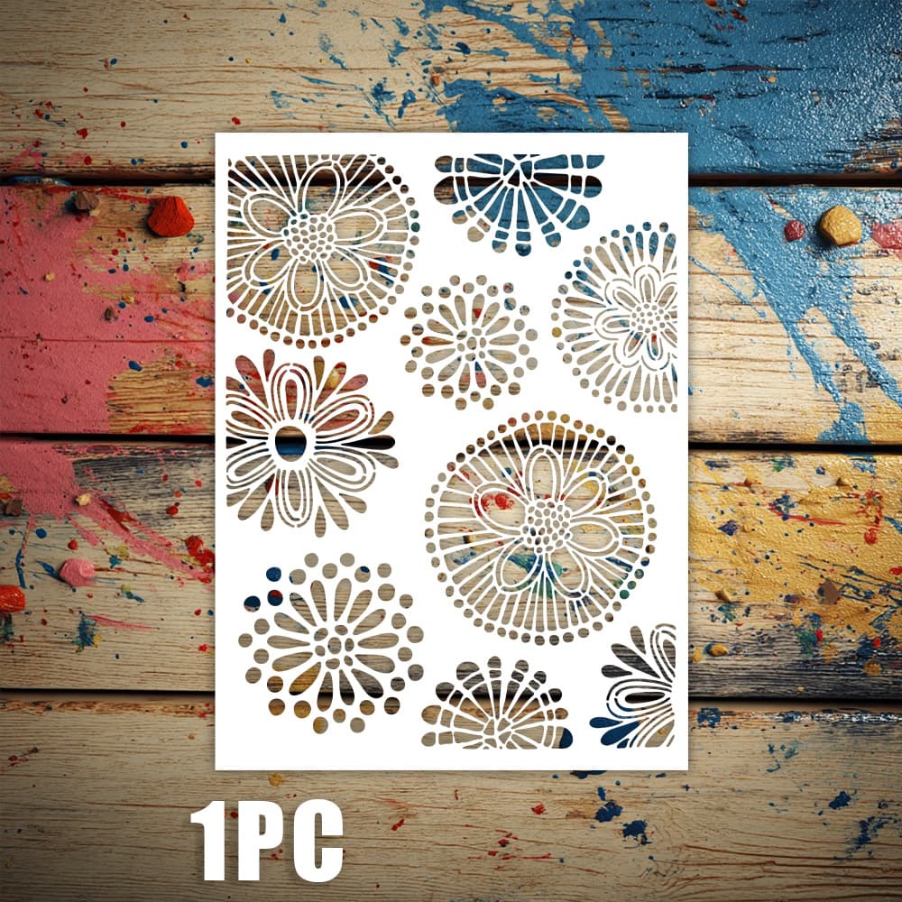 Painting Template Flower Pattern Cross-border Hot Selling Drop Shipping Painting Hollow Template Wall Painting Hand Account Decoration Masking Wholesale