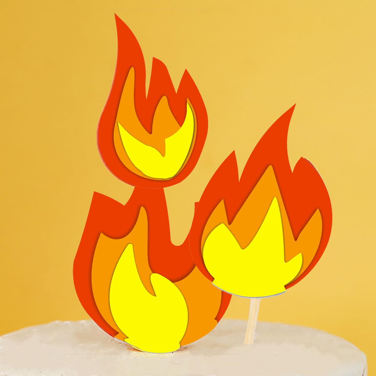 Cross-border ready stock firefighter theme cake topper decorations, hero extinguishing flame picks