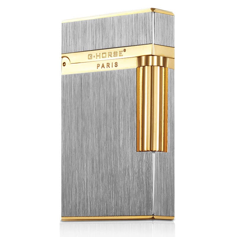 Shenjun Langsheng Lighter for Men, All-Brass Milled Hollow Steel Sound, Refillable Vintage Style Flint Lighter Gift