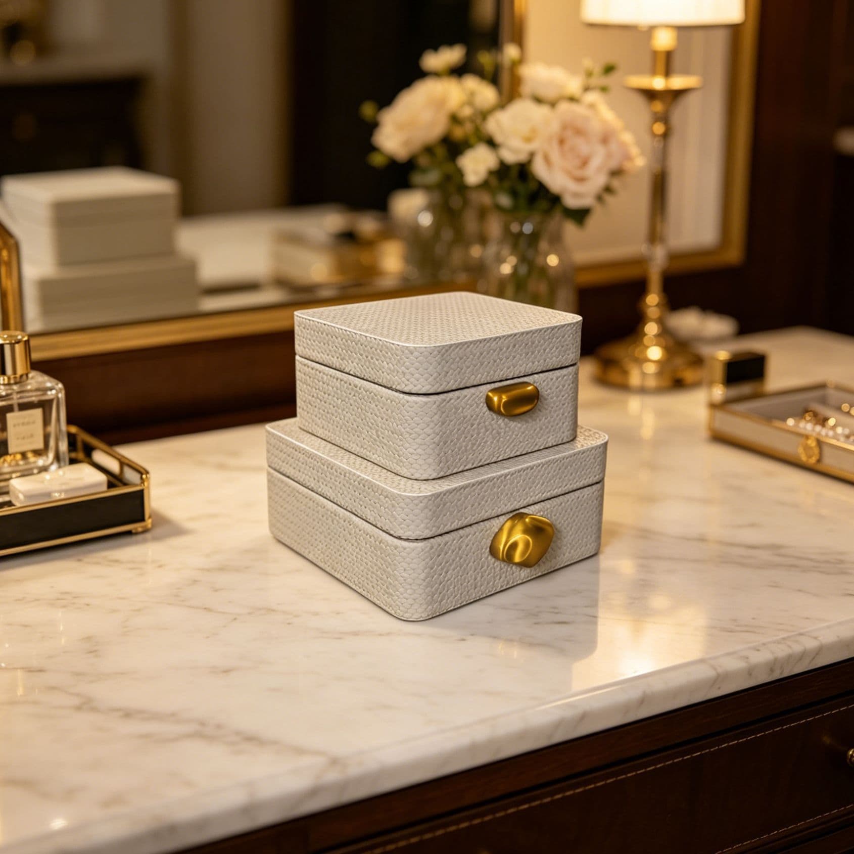 Small storage jewelry box model room decoration crafts wardrobe wardrobe decorative box ornaments Chinese jewelry box