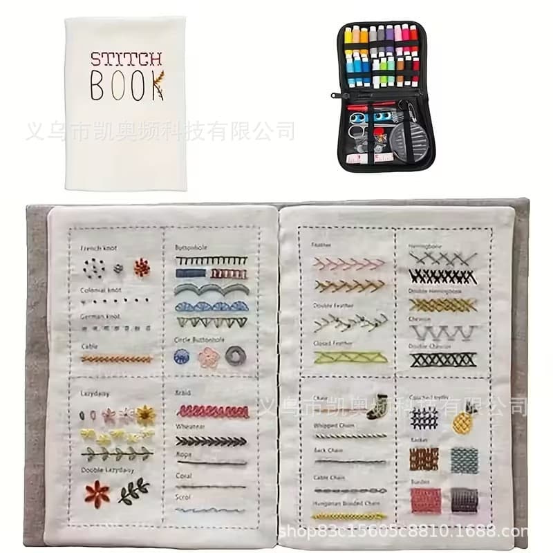 Cross-border New Product Stitch Book Embroidery Stitch Book Linen Stitch Book DIY Embroidery