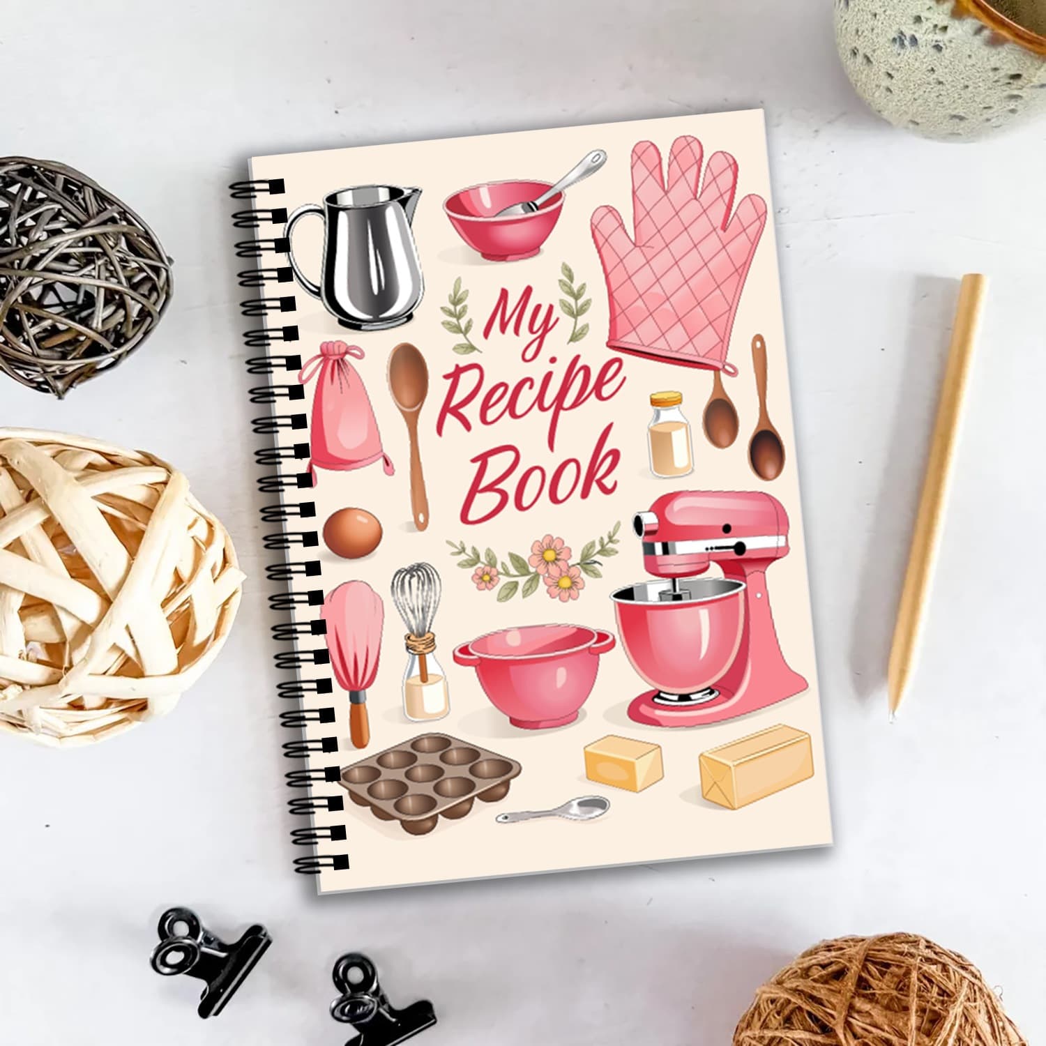 Cross-border Bestseller A5 Spiral Recipe Notebook Kitchen Cooking Record My Recipe Book