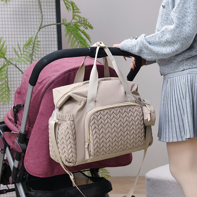 Large Capacity Backpack Stroller Organizer Multi-Functional Maternity Outing Bag Fashionable Mom Bag for Cross-Border