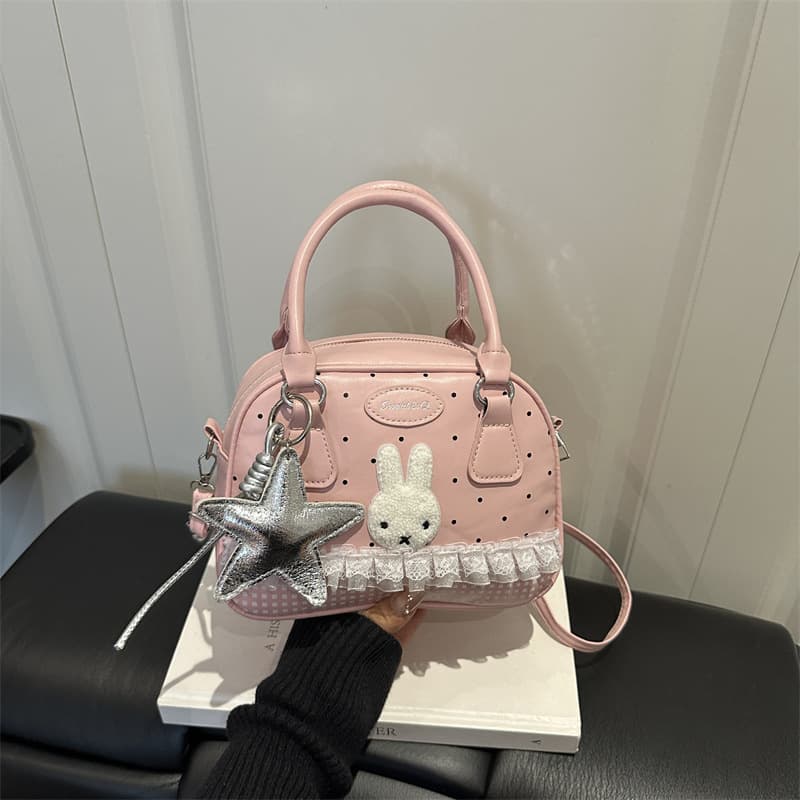Cute Bunny Crossbody Bag for Women 2026 New Pink Small Bag Korean Girly Style Handbag Shoulder Bag