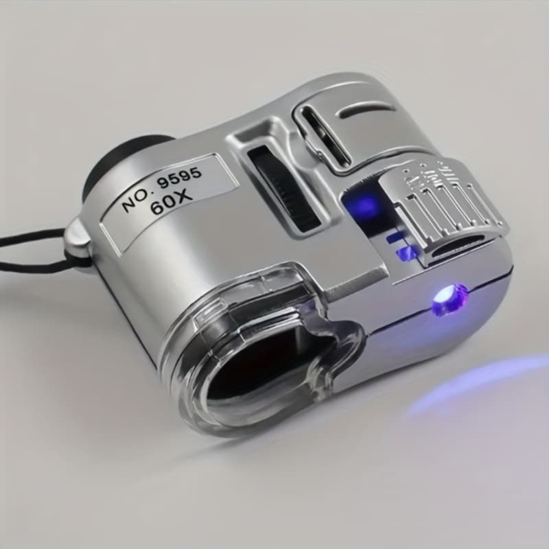 2026 New Cross-Border Drop Shipping: 60x Handheld LED Magnifier, Mini Pearl Jewelry and Currency Inspection Tool