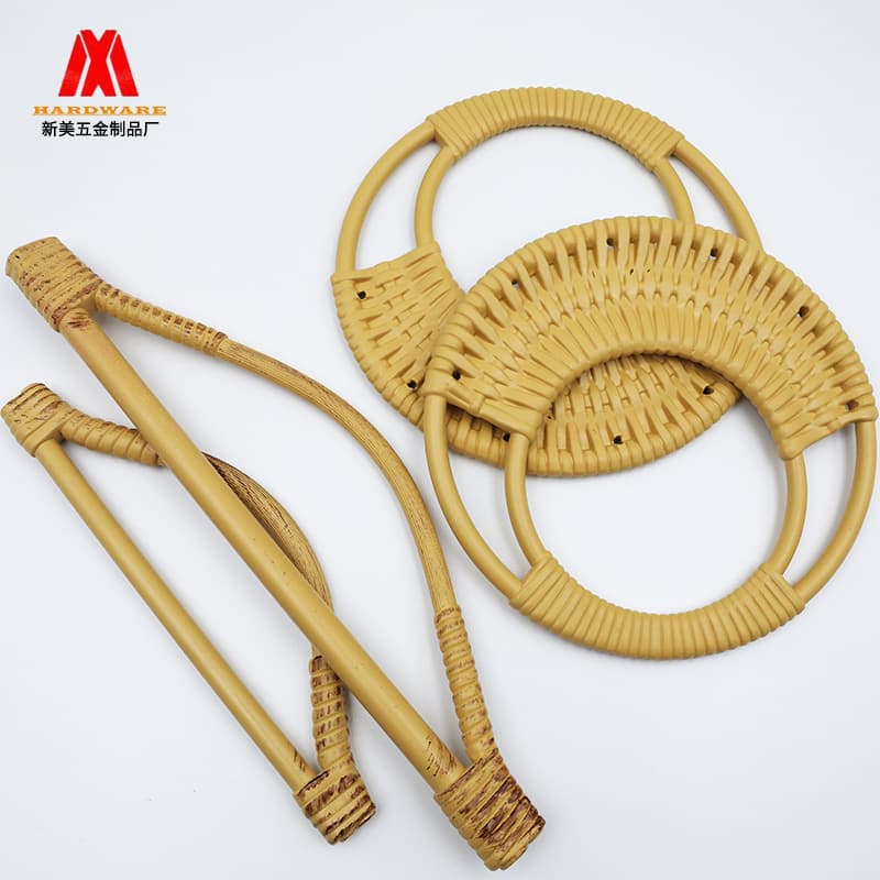 New Chinese-style imitation rattan hanger-shaped handle, special bag for souvenirs, handmade cloth bag handle handle accessories