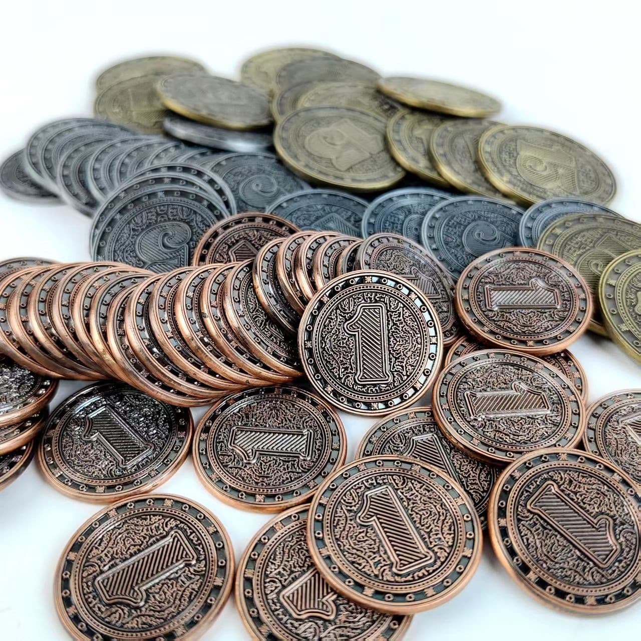 Industrial Revolution Board Game Card Puzzle Game Coin Metal Token Chip Electroplated Zinc Alloy Virtual Currency Steel
