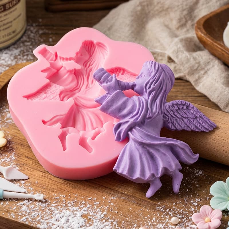 Angel Blowing a Horn Silicone Chocolate Mold Fondant Cake Decoration Accessories Chocolate Fondant Baking Tools