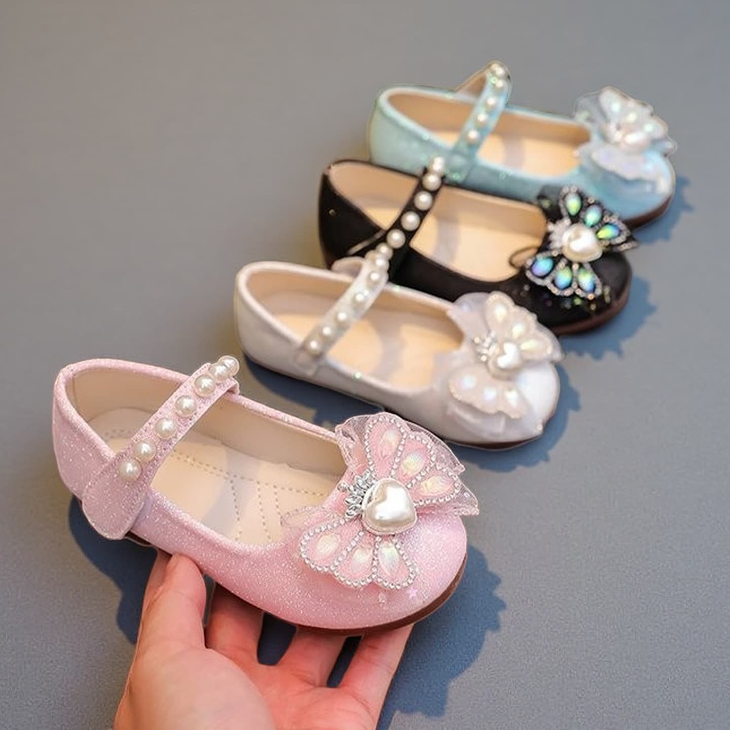 2025 Spring/Autumn Korean New Style Girls' Leather Shoes Export Order Princess Single Shoes Children's Velcro Performance Dance Shoes