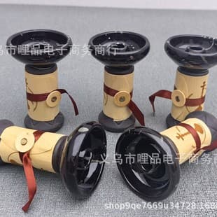 In Stock Cross-Border Source Arabic Shisha Accessories Glazed Ceramic Head Braided Rope Hookah Bowl