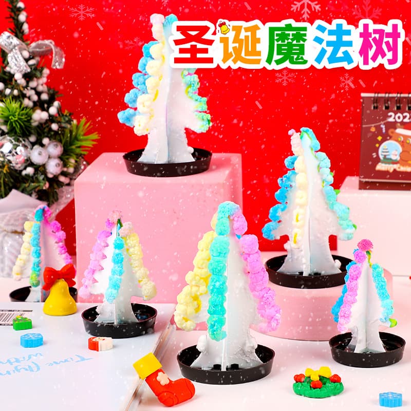 Christmas magic tree paper blossoms will bloom snowflakes watering colorful magic crystal Christmas gift wholesale