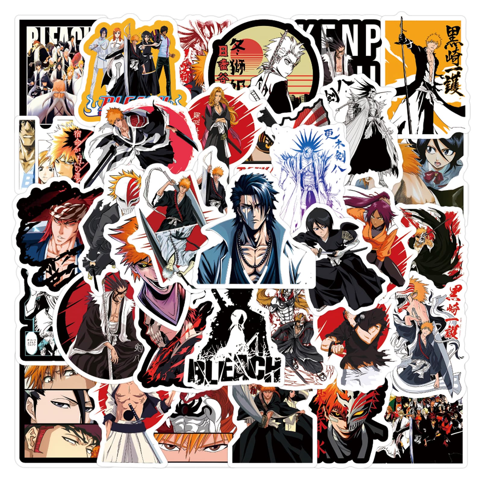 60 cartoon animation death stickers creative decorative stationery water cup hand account notebook waterproof diy stickers