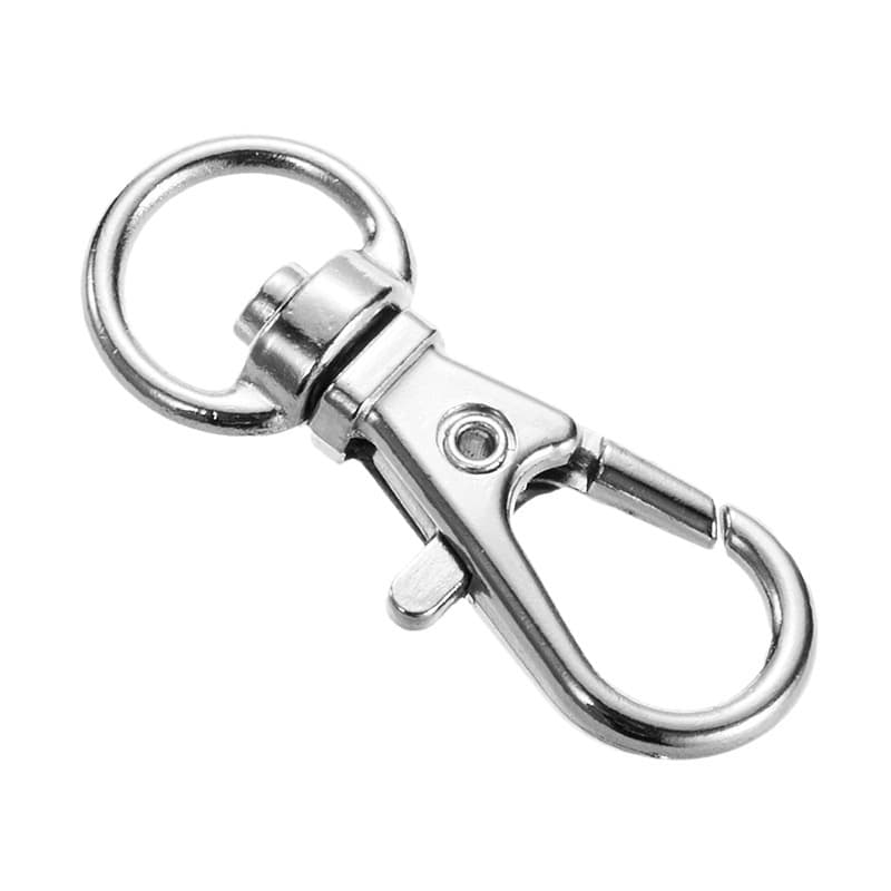 Factory wholesale zinc alloy hook buckle various specifications brass color small dog clasp metal keychain creative fashion matching
