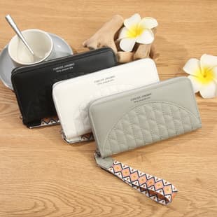 Factory Direct Women's Long Wallet Clutch Korean Style Phone Bag Single Zipper Billfold Large Capacity Card Holder