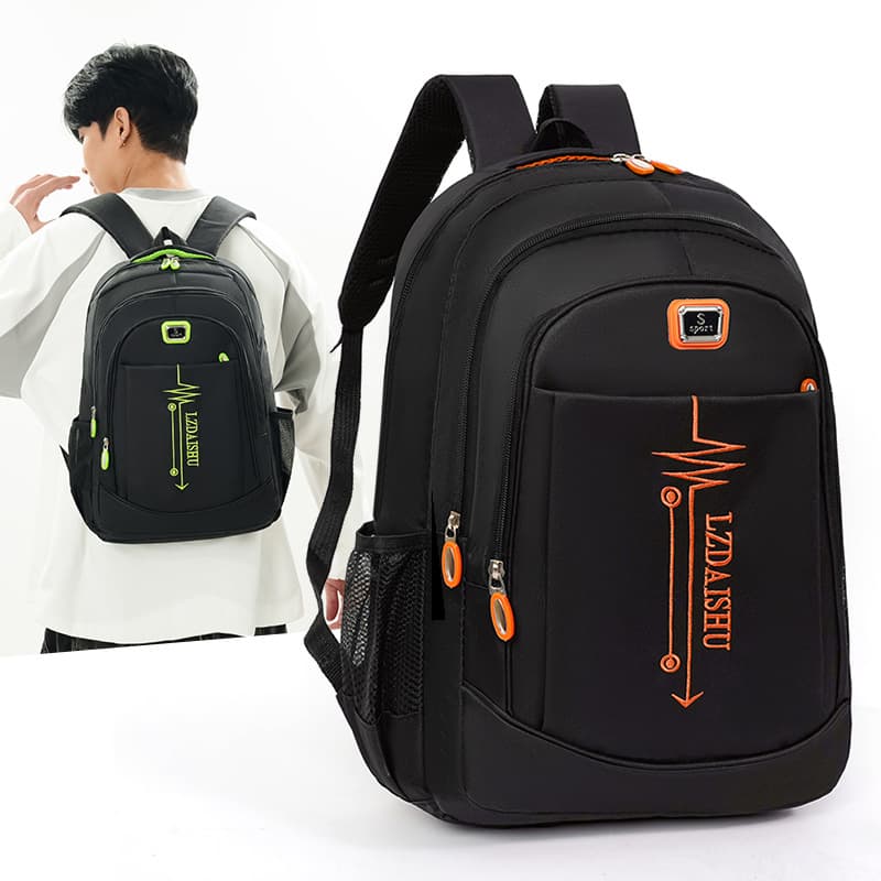 New letter simple large capacity multifunctional backpack junior high school student school bag short trip backpack