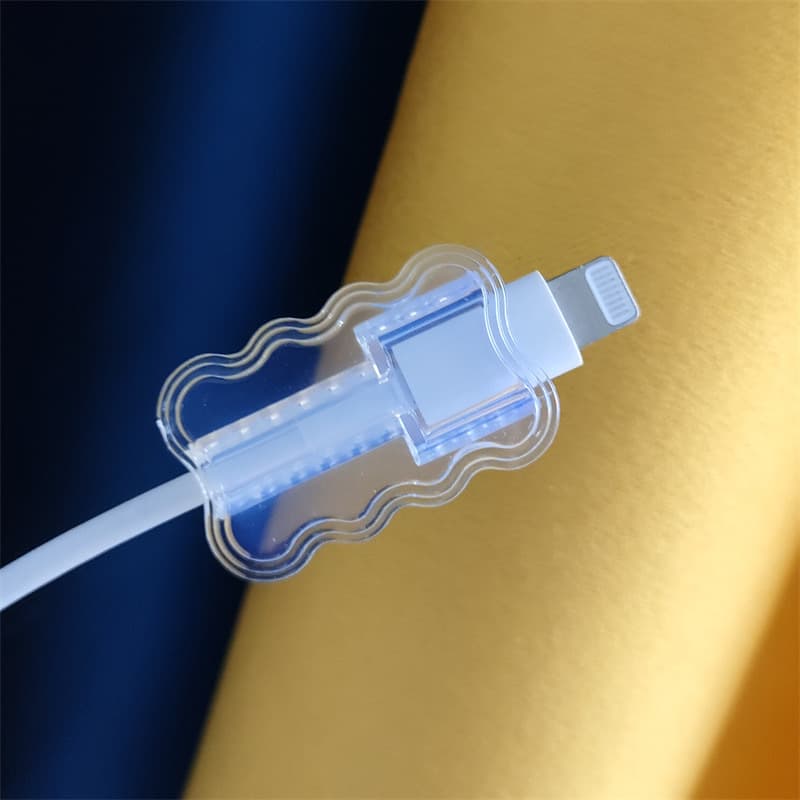 Soft Shell Data Cable Protection Cover for Apple 13 14 Charging Cable, Android Biting Cable Tool, Shadow Projection iPhone Case