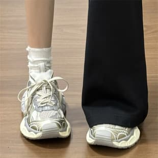 Zhao Lusi Same Style Dad Shoes for Women 2025 New Thick Sole Chunky Breathable Sports Shoes Lace-up Ins Fashion Casual Shoes